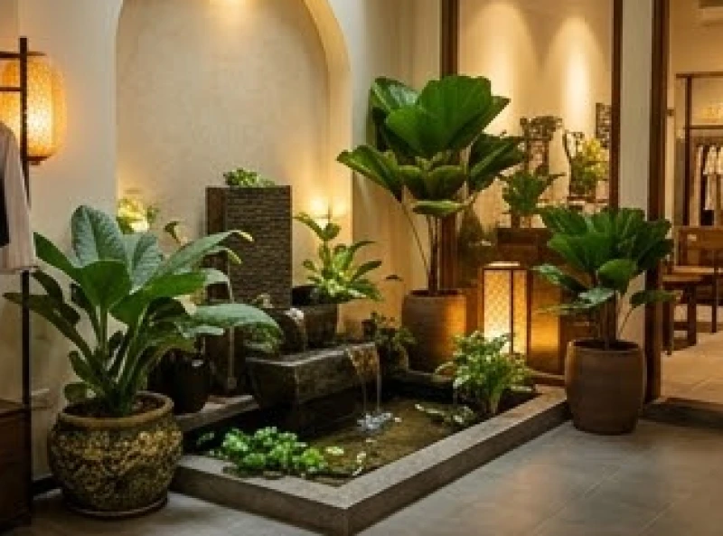 Sự sắp xếp cân bằng các yếu tố ngũ hành trong không gian cửa hàng mang lại vượng khí cho gia chủ