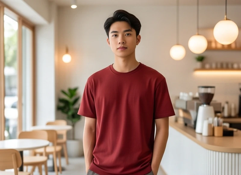 Áo thun đỏ năng động mang lại sự tự tin và bộc lộ nhiệt huyết cho người mang mệnh Tích Lịch Hỏa