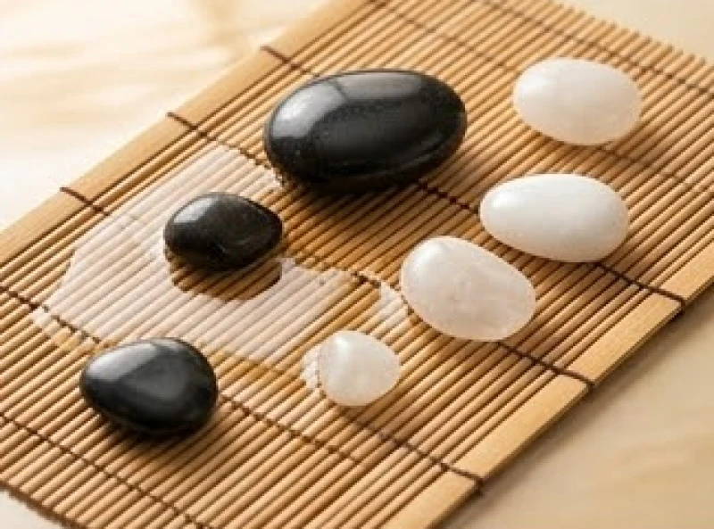 Vận hạn tuổi Sửu năm 2027: Trình tự cúng sao và tháng đại kỵ 2 Cụm đá phong thủy tự nhiên màu trắng và đen tượng trưng cho sự tương sinh ngũ hành