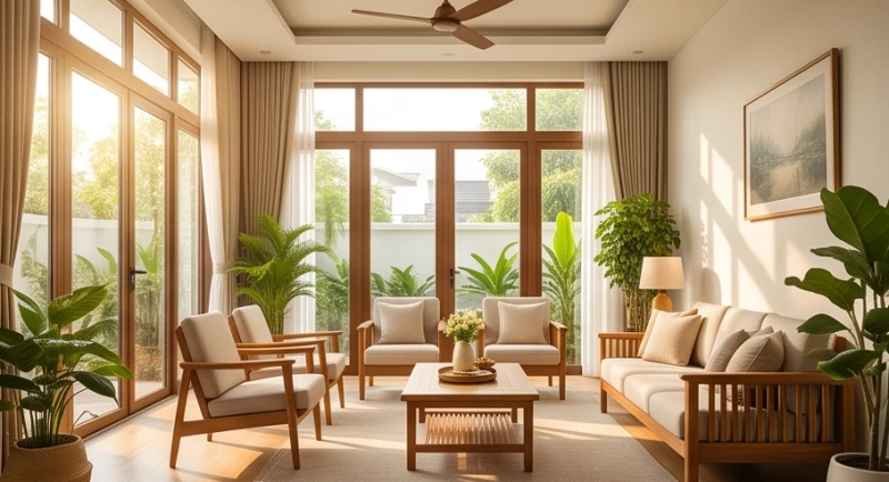 Mơ thấy nhà mới là điềm gì: Giải mã theo giới tính và ngũ hành 1 Không gian phòng khách của ngôi nhà mới được thiết kế khang trang và đón trọn vượng khí từ ánh sáng tự nhiên