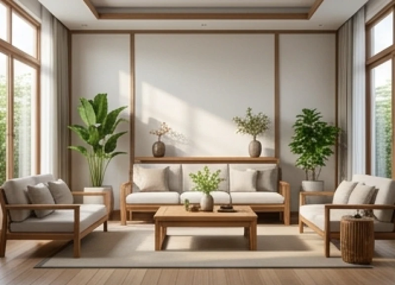 Không gian sống hài hòa ánh sáng tự nhiên thể hiện sự cân bằng phong thủy cho cả nam và nữ mạng