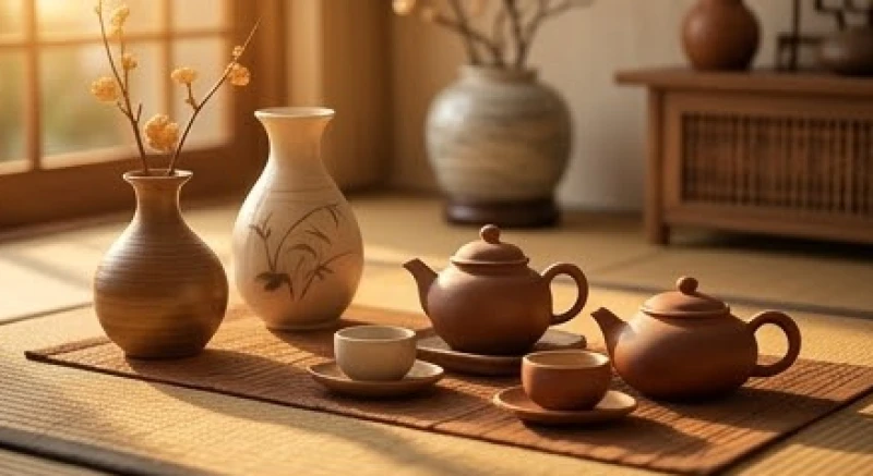 Bính Thân 1956 mệnh gì: Bản mệnh Sơn Hạ Hỏa và cung phi nam nữ 2 Góc thiền thanh tịnh dành cho nữ mạng tuổi Bính Thân với các vật phẩm bằng gốm sứ thuộc hành Thổ