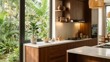 Thiết kế nội thất chuẩn phong thủy phòng bếp cho người tuổi ngọ với hướng và màu sắc tương sinh