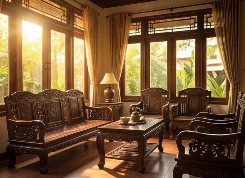 Âm dương là gì: Bản chất triết lý và giải mã biểu tượng Thái cực 10 Không gian phòng khách ngập tràn ánh sáng tự nhiên đại diện cho khu vực mang tính dương trong nhà