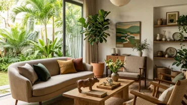 Mẫu thiết kế nội thất chuẩn phong thủy phòng khách cho người tuổi sửu giúp thu hút tài lộc