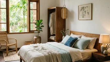 Phòng ngủ Việt Nam hài hòa ánh sáng, la bàn và màu sắc cho phong thủy phòng ngủ tuổi Thìn