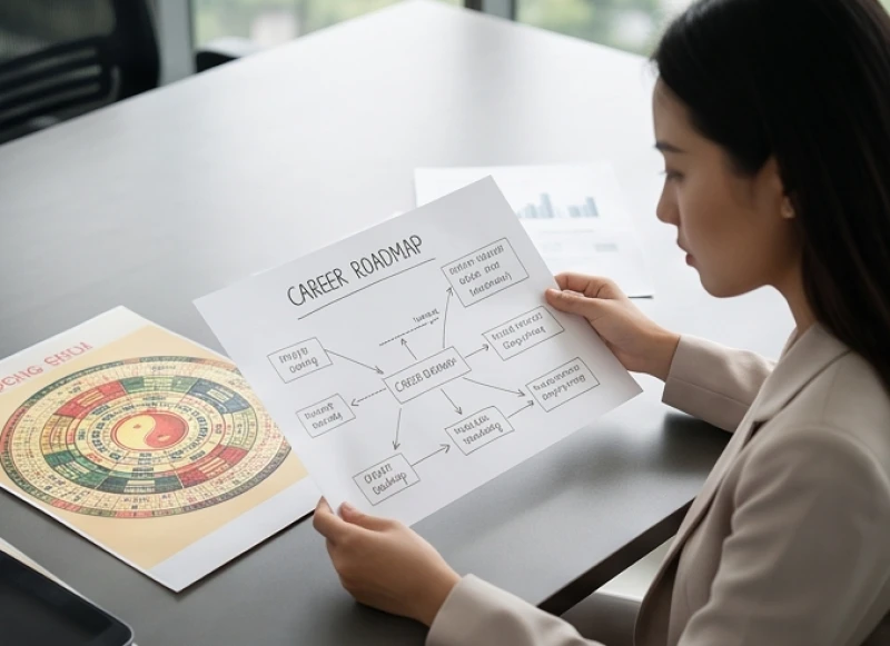 Tuổi Sửu nên làm chủ hay làm thuê: Bộ tiêu chí tự đánh giá 1 Một chuyên gia phong thủy đang phân tích sơ đồ định hướng sự nghiệp tuổi Sửu trên bản vẽ