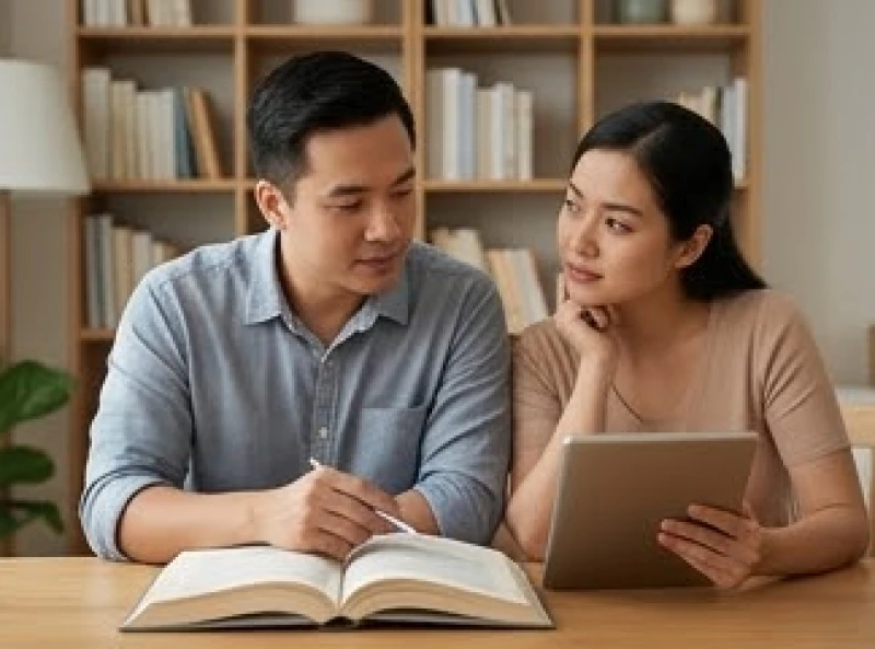 Tuổi Mùi sinh con năm nào tốt: Chấm điểm 1991, 2003 & hóa giải 3 Người chồng làm trụ cột gia đình cùng vợ thảo luận về ngũ hành tương sinh để chọn thời điểm mang thai
