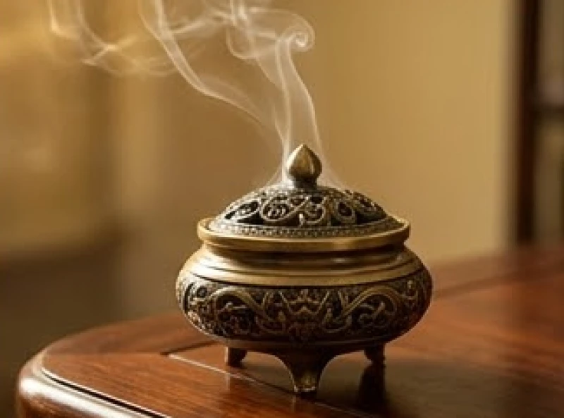 Lư trầm hương tỏa khói nhẹ nhàng giúp tĩnh tâm và làm dịu đi những căng thẳng trong cuộc sống