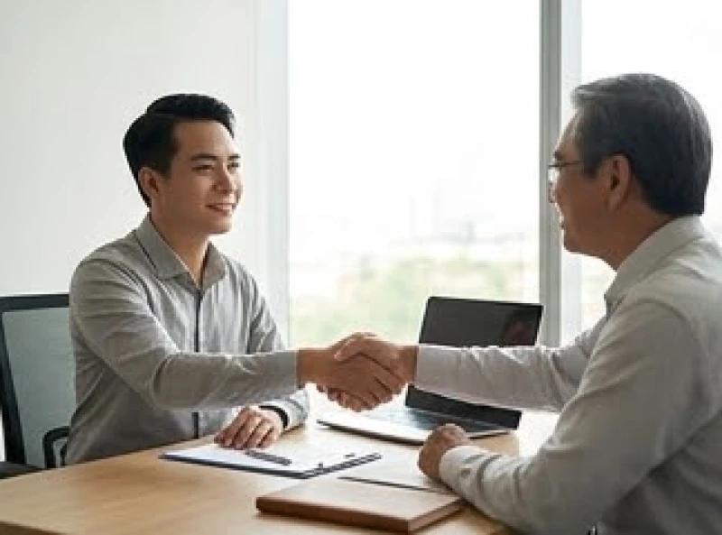 Sinh viên mới ra trường tham gia phỏng vấn xin việc làm chính thức