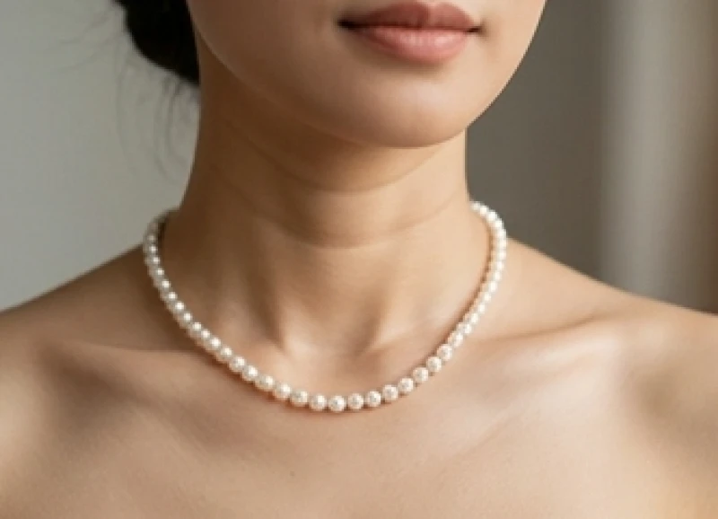 Làn da vùng cổ mịn màng với ba đường ngấn rõ nét của người phụ nữ mang mệnh vượng phu ích tử