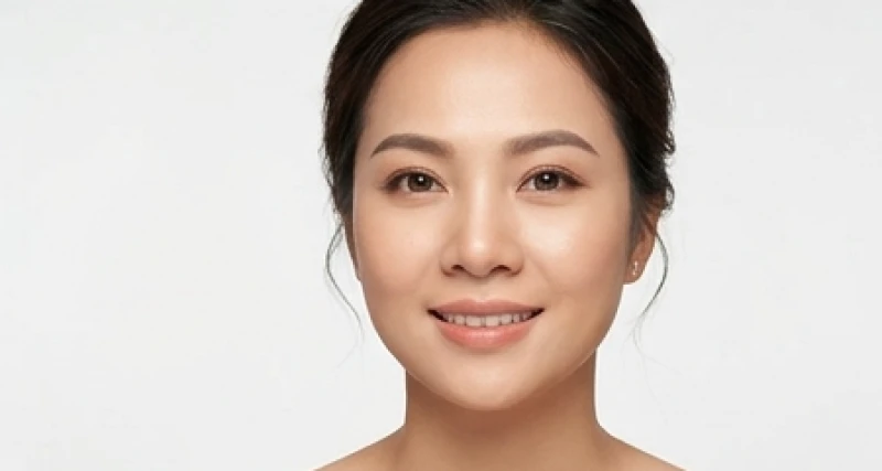 Nụ cười hiền hậu của người phụ nữ trưởng thành có đầu mũi đầy đặn mang nét duyên dáng thân thiện