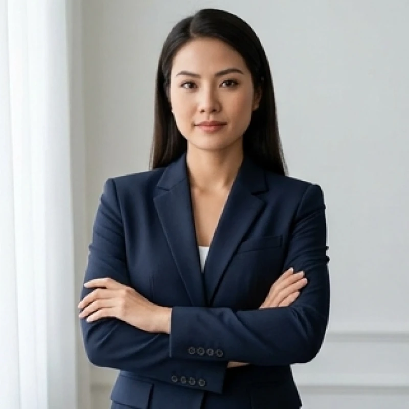 Tướng người vai rộng: Giải mã vận mệnh và mẹo phối đồ tôn dáng 1 Nữ doanh nhân với tướng vai rộng ngang thể hiện sự tự tin và năng lực làm việc độc lập