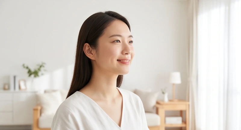 Người phụ nữ độc lập và rạng rỡ, đại diện cho nét tướng vượng phu ích tử trong gia đình