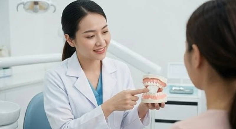 Mơ thấy mẻ răng không chảy máu: Điềm báo và bộ số dân gian 1 Bác sĩ nha khoa đang tư vấn cách xử lý hiện tượng răng bị sứt mẻ nhẹ