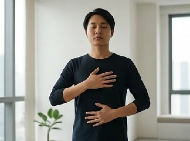 Thực hành tư thế hít thở sâu bằng cơ bụng để cải thiện độ vang và nhịp điệu giọng nói