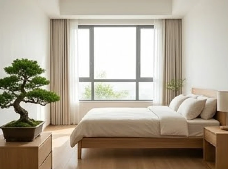 Không gian phòng ngủ ngập tràn ánh sáng đại diện cho phương vị cát trong phong thủy hướng giường