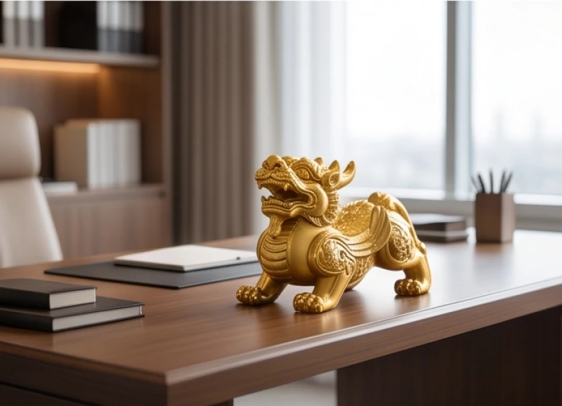 Vật phẩm phong thủy cho tuổi Tý: Bản mệnh và phương vị bài trí 8 An vị linh vật Tỳ Hưu chuẩn xác tại điểm Tài Vị hướng ra ngoài cửa sổ