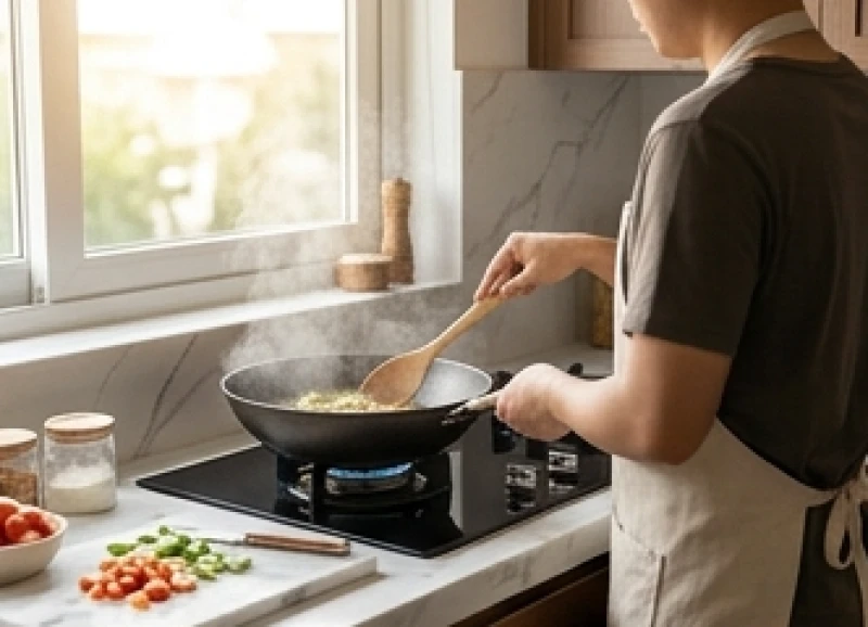 Hướng bếp hợp tuổi Tuất: Ma trận 5 can và màu sắc tủ bếp 2 Mặt bếp nấu hướng về các cung cát tinh để mang lại nguồn năng lượng tích cực