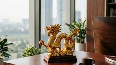 Tượng linh vật mạ vàng sang trọng làm quà tặng phong thủy cho người tuổi dậu giúp thu hút tài lộc và bình an