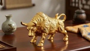 Tượng trâu mạ vàng cao cấp là món quà tặng phong thủy cho người tuổi sửu giúp chiêu tài lộc