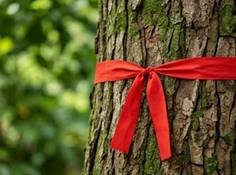 Văn khấn cây đa cổ thụ: Bài cúng chuẩn tâm linh & cách sắm lễ 10 Dải vải màu đỏ được quấn cẩn thận quanh thân cây cổ thụ để làm dấu phong thủy
