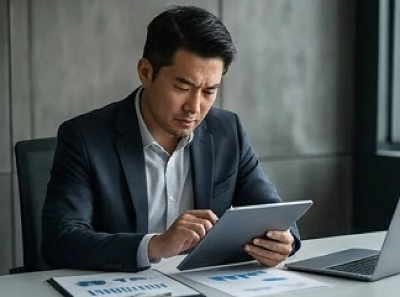 Người quản lý đang tỏ ra lo lắng khi kiểm tra các báo cáo thu chi và tình trạng thiếu hụt ngân sách