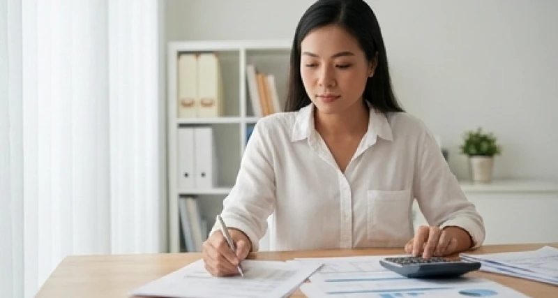 Mơ Thấy Mình Có Con Gái: Giải Mã Điềm Báo Gia Đạo & Bộ Số May Mắn 5 Người phụ nữ thận trọng xem xét các giấy tờ tài chính và sổ sách chi tiêu