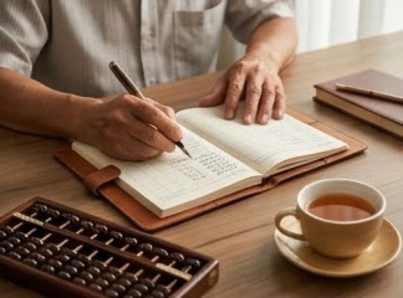 Người lớn tuổi ghi chép và tính toán sổ sách cẩn thận để phòng ngừa rủi ro hao tài tốn của