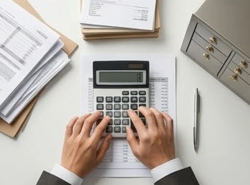 Người chủ doanh nghiệp đang tính toán quỹ dự phòng khẩn cấp và thiết lập hạn mức cắt lỗ trên sổ sách