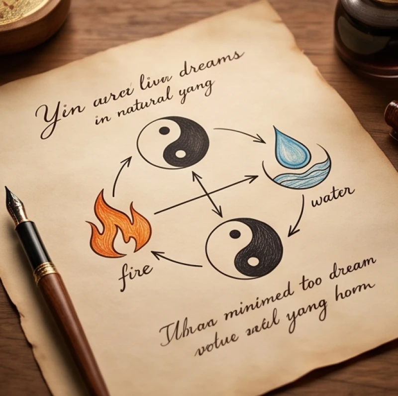 Bản thảo vẽ tay về quy luật bóng âm dương và ngũ hành ứng dụng trong luận số phong thủy