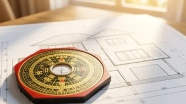 La bàn phong thủy và bản vẽ nhà giúp xem quý mùi 2003 hợp hướng nào