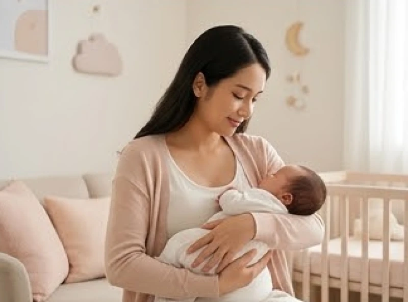 Tuổi Mùi sinh con năm nào tốt: Chấm điểm 1991, 2003 & hóa giải 7 Người mẹ trẻ tuổi Quý Mùi 2003 đang mỉm cười hạnh phúc bên em bé sơ sinh trong không gian phòng ngủ bình yên