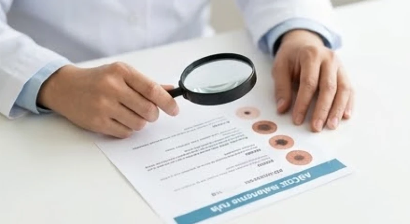Bảng phân tích chi tiết quy tắc ABCDE giúp nhận diện sớm các dấu hiệu thay đổi bất thường của nốt ruồi trên da ngực