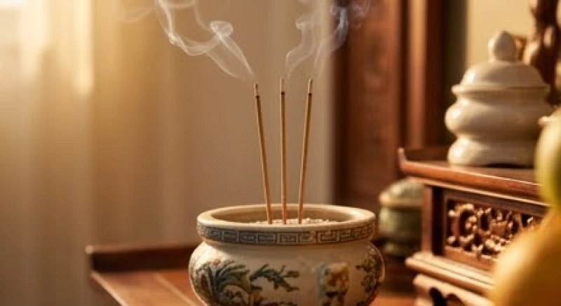 Bát hương gia tiên được cắm số lượng nén nhang lẻ tượng trưng cho dương khí và sự phát triển