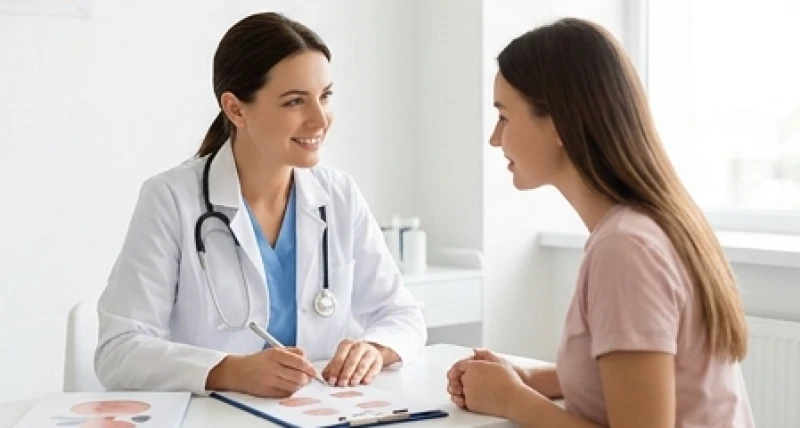 Bác sĩ và bệnh nhân đang trao đổi về quyết định tẩy nốt ruồi vùng hông