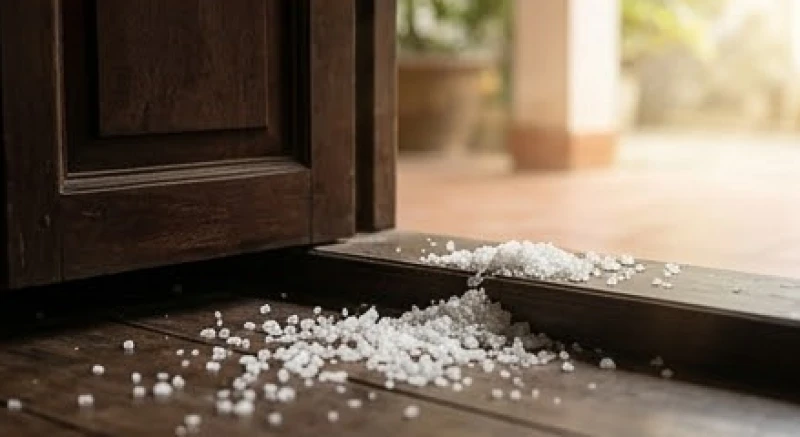 Mơ thấy quét nhà: Giải mã điềm báo, con số lộc và cách hóa giải 7 Một nắm muối hạt được rắc ở góc cửa ra vào giúp thanh tẩy không gian và hóa giải những điềm xui xẻo từ giấc mộng xấu