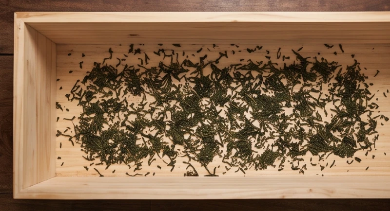 Văn khấn nhập quan: Bài cúng chuẩn truyền thống & sắm mâm lễ 5 Các lớp chè khô và gạo được rải cẩn thận bên trong áo quan để hút ẩm và khử mùi
