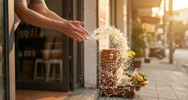 Văn khấn cuối tháng tại cửa hàng: Bài cúng Thần Tài và giờ đẹp 2 Nghi thức rải muối gạo trước cửa hàng kinh doanh trong ngày cuối tháng để xua đuổi vận hạn