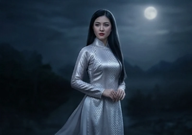 Mơ thấy rắn thành tinh: Giải mã tâm linh và bộ số may mắn 6 Cô gái xinh đẹp mặc trang phục lụa mềm mại với họa tiết vảy rắn lấp lánh dưới ánh trăng