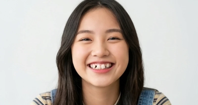 Nụ cười rạng rỡ khoe trọn vẹn đặc trưng răng khểnh hai bên theo phong cách Yaeba