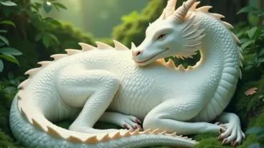 Rồng trắng đang ngủ yên bình
