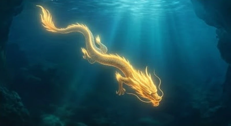 Mơ thấy rồng vàng: Điềm báo vượng tài & con số may mắn chuẩn 3 Rồng vàng khổng lồ lặn dưới hồ nước sâu thẳm ẩn chứa dòng chảy tài chính và của cải ngầm