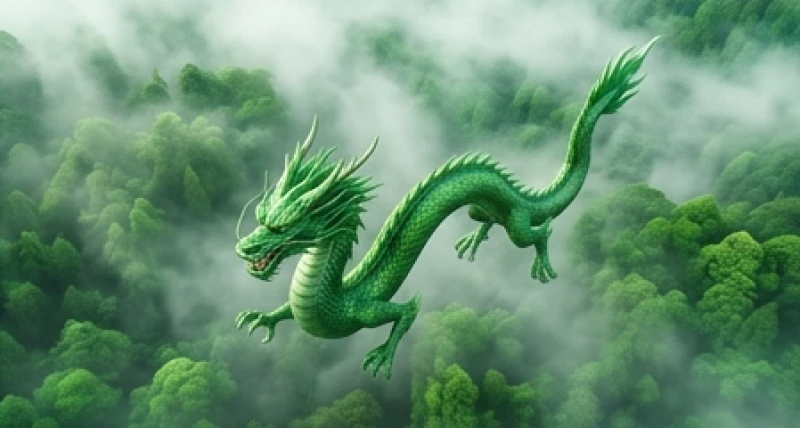 Rồng xanh với móng vuốt vững chãi lướt đi trong mây phản ánh sự sinh sôi nảy nở và hồi phục sức khỏe toàn diện