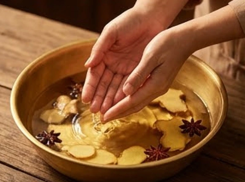 Rửa tay bằng nước rượu gừng ngũ vị hương trước khi chạm vào đồ thờ cúng để đảm bảo sự thanh sạch