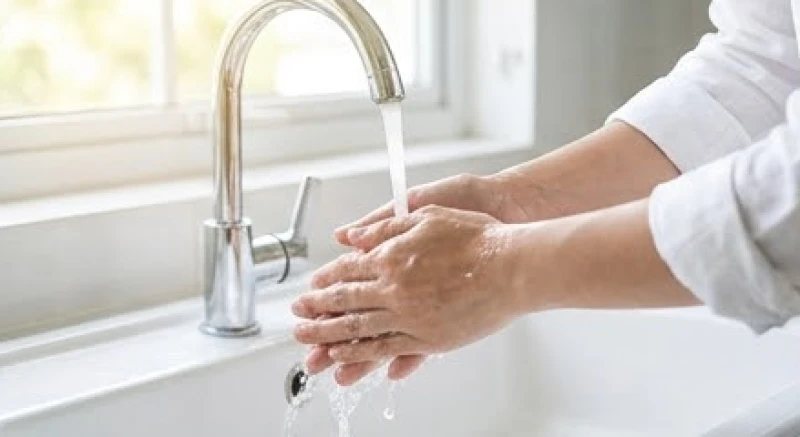 Văn khấn hạ lễ: Bài cúng chuẩn từng ban thờ và cách hóa vàng 4 Người phụ nữ rửa tay bằng nước sạch trước khi bước vào khu vực thờ cúng