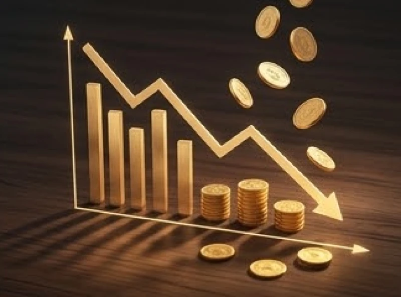 Biểu đồ tài chính sụt giảm minh họa cho nguy cơ hao hụt tiền bạc khi đầu tư mạo hiểm