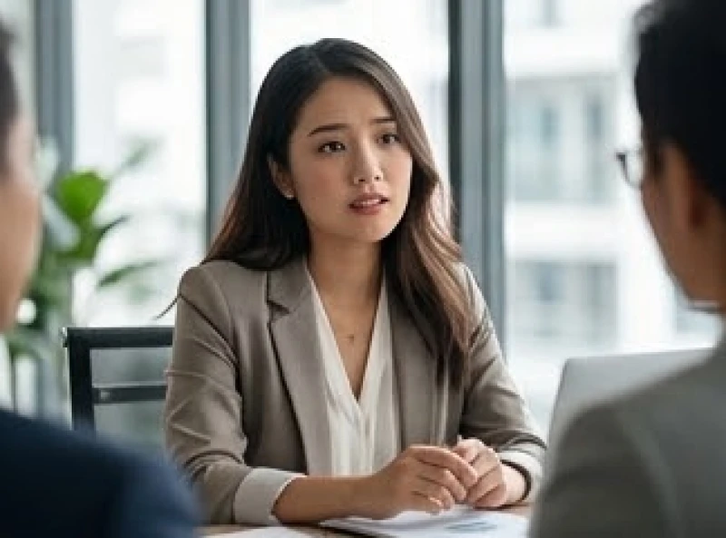 Mơ thấy rụng răng không chảy máu: Điềm báo và mẹo hóa giải 4 Nữ nhân viên đang rụt rè trong một cuộc họp văn phòng vì lo lắng về ngoại hình và tiếng nói