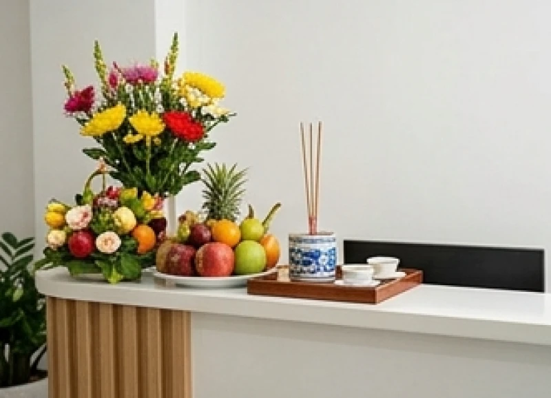 Nghi thức thắp hương rước ông Táo quay lại cửa hàng vào chiều ngày 30 Tết để đón vượng khí.
