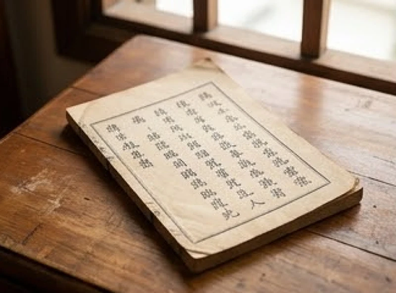 Văn khấn Nôm tại nhà: Trình tự bài bản và giải nghĩa từ vựng 1 Cuốn sách cổ ghi chép các bài văn khấn Nôm tại nhà được đặt trang trọng trên mặt bàn bằng gỗ